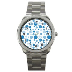 Polka Dots Sport Metal Watch by Valentinaart