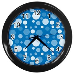 Polka Dots Wall Clocks (black) by Valentinaart