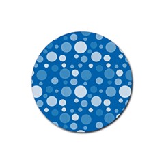 Polka Dots Rubber Coaster (round) 