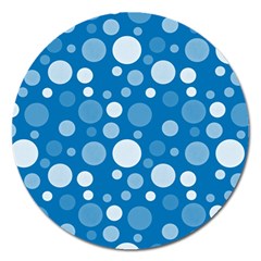 Polka Dots Magnet 5  (round) by Valentinaart