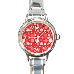 Polka Dots Round Italian Charm Watch by Valentinaart