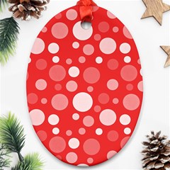 Polka Dots Ornament (oval) by Valentinaart