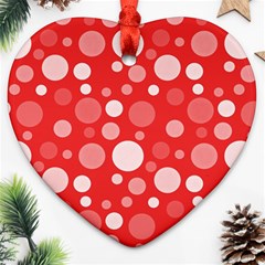 Polka Dots Ornament (heart) by Valentinaart