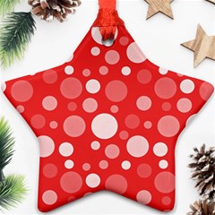 Polka Dots Ornament (star) by Valentinaart