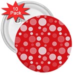 Polka dots 3  Buttons (10 pack)  Front