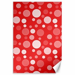 Polka Dots Canvas 24  X 36  by Valentinaart