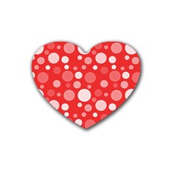 Polka Dots Heart Coaster (4 Pack)  by Valentinaart