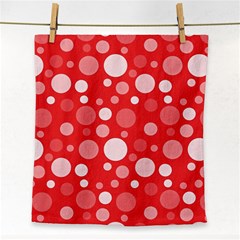 Polka Dots Face Towel by Valentinaart