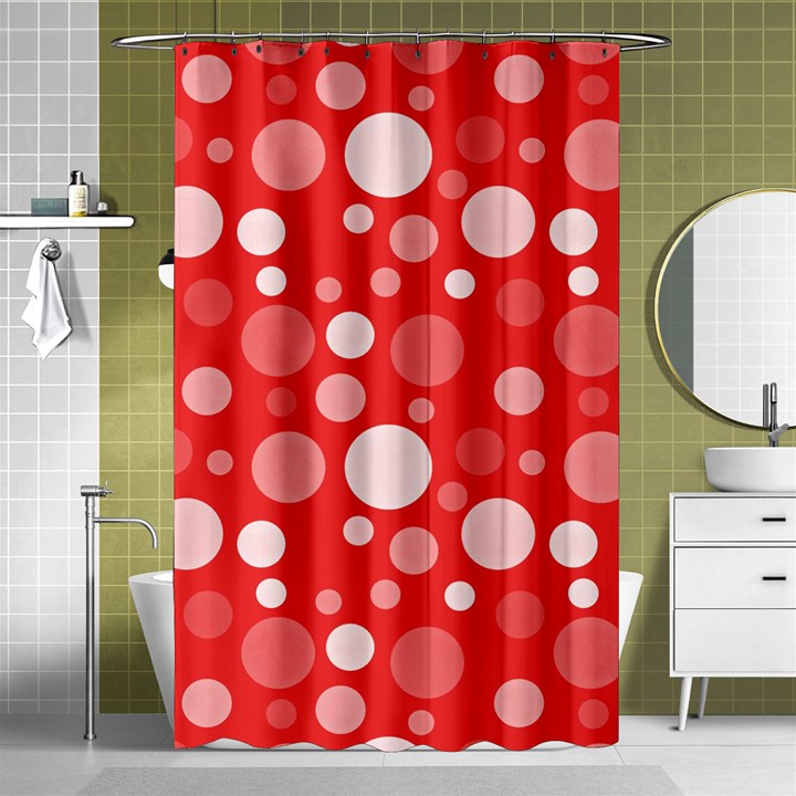 Polka dots Shower Curtain 48  x 72  (Small) 