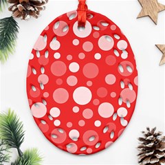 Polka Dots Ornament (oval Filigree) by Valentinaart