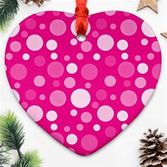 Polka Dots Heart Ornament (two Sides) by Valentinaart