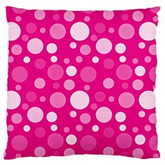 Polka Dots Large Flano Cushion Case (one Side) by Valentinaart