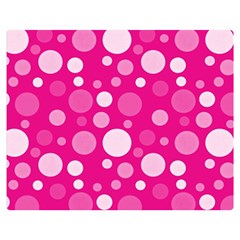 Polka Dots Double Sided Flano Blanket (medium)  by Valentinaart