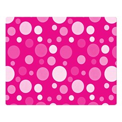 Polka Dots Double Sided Flano Blanket (large)  by Valentinaart