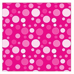 Polka Dots Large Satin Scarf (square) by Valentinaart