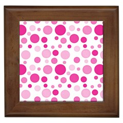 Polka Dots Framed Tiles by Valentinaart