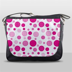 Polka Dots Messenger Bags by Valentinaart