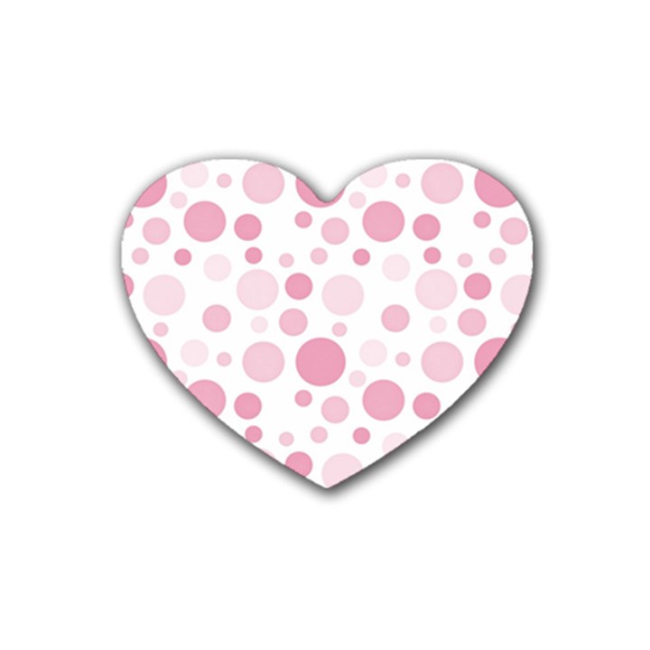 Polka dots Heart Coaster (4 pack) 