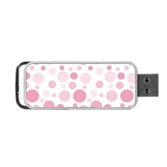 Polka Dots Portable Usb Flash (one Side) by Valentinaart