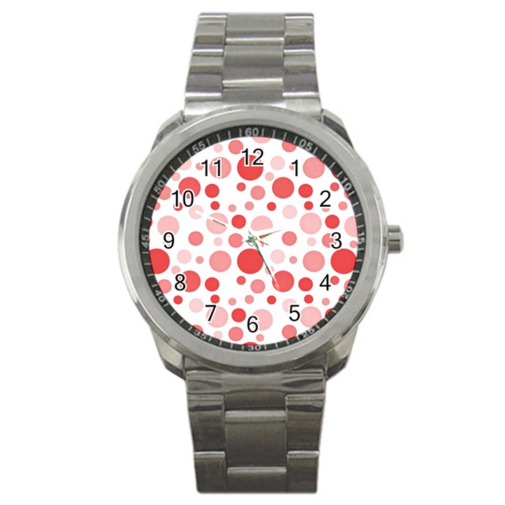 Polka dots Sport Metal Watch