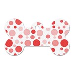 Polka dots Dog Tag Bone (One Side) Front