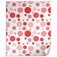 Polka Dots Canvas 11  X 14   by Valentinaart