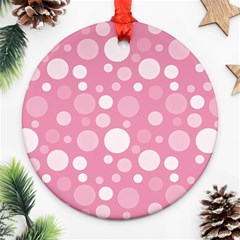 Polka Dots Ornament (round) by Valentinaart