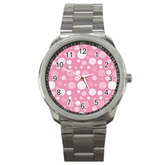 Polka Dots Sport Metal Watch by Valentinaart