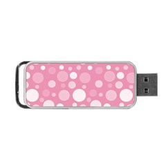 Polka Dots Portable Usb Flash (one Side) by Valentinaart