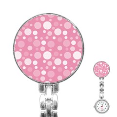 Polka Dots Stainless Steel Nurses Watch by Valentinaart