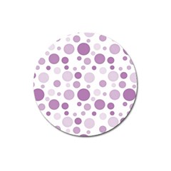 Polka Dots Magnet 3  (round) by Valentinaart