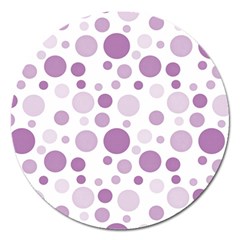 Polka Dots Magnet 5  (round) by Valentinaart