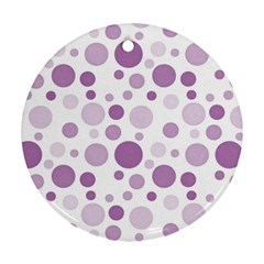 Polka Dots Round Ornament (two Sides)