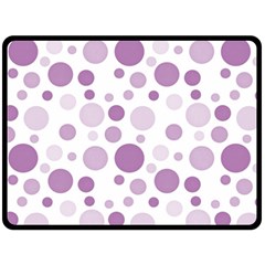 Polka Dots Double Sided Fleece Blanket (large)  by Valentinaart