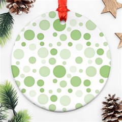 Polka Dots Ornament (round) by Valentinaart