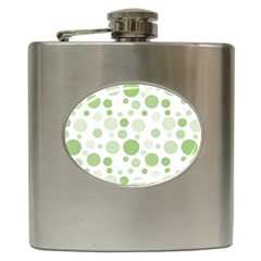 Polka Dots Hip Flask (6 Oz) by Valentinaart