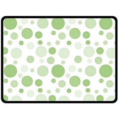 Polka Dots Fleece Blanket (large)  by Valentinaart