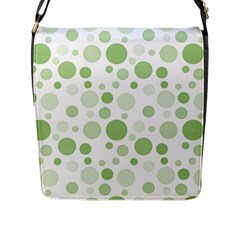 Polka Dots Flap Messenger Bag (l)  by Valentinaart