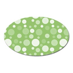 Polka Dots Oval Magnet by Valentinaart