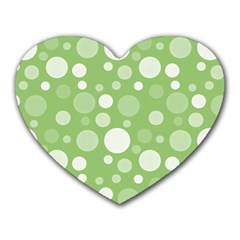 Polka Dots Heart Mousepads