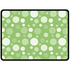 Polka Dots Fleece Blanket (large)  by Valentinaart