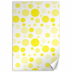 Polka Dots Canvas 24  X 36  by Valentinaart