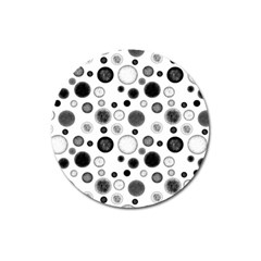 Polka Dots Magnet 3  (round) by Valentinaart