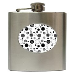 Polka Dots Hip Flask (6 Oz) by Valentinaart