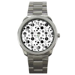 Polka Dots Sport Metal Watch by Valentinaart