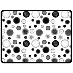 Polka Dots Fleece Blanket (large)  by Valentinaart