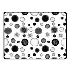 Polka Dots Fleece Blanket (small) by Valentinaart