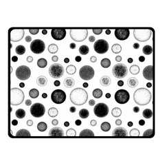 Polka Dots Double Sided Fleece Blanket (small)  by Valentinaart