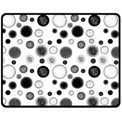 Polka Dots Double Sided Fleece Blanket (medium)  by Valentinaart