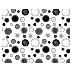 Polka Dots Double Sided Flano Blanket (medium)  by Valentinaart